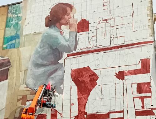 Inauguration fresque et allée Chantal Akerman