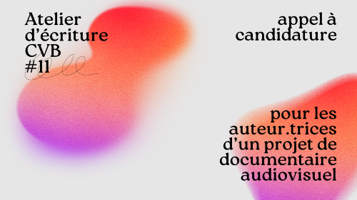 Appel à candidature: Atelier d'écriture documentaire #11