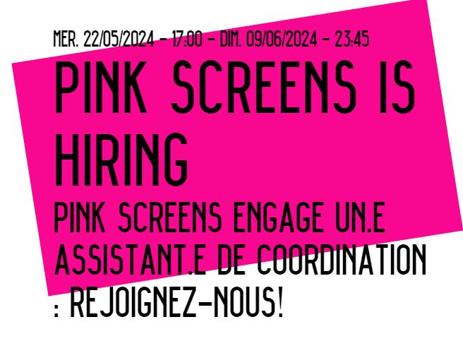 Pink Screens engage !