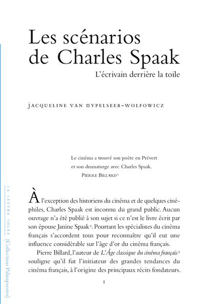 Jacqueline Van Nypelseer, Les Scénarios de Charles Spaak