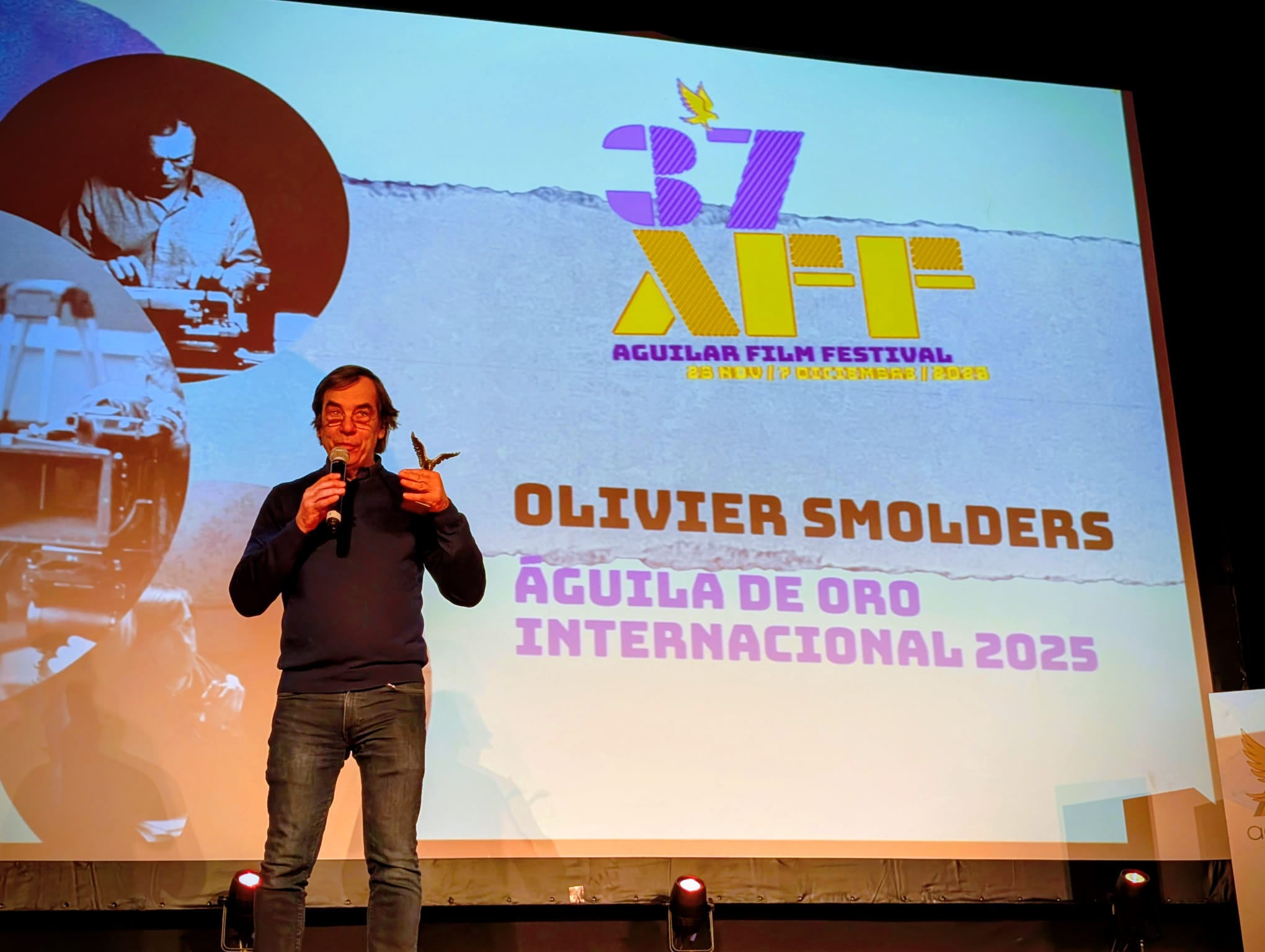 Olivier Smolders a reçu l’Aigle d’Or International au Aguilar Film Festival