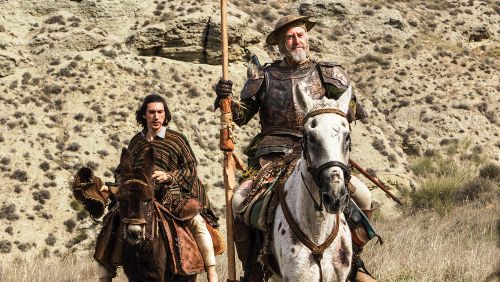 Adam Driver et Jonathan Pryce dans L'Homme qui tua Don Quichotte