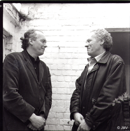 Jean-Pierre et Luc Dardenne sur le tournage de Rosetta