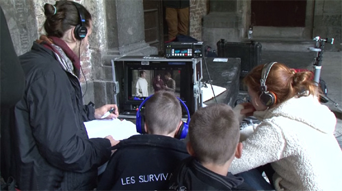 Sur le tournage Je suis resté dans les bois