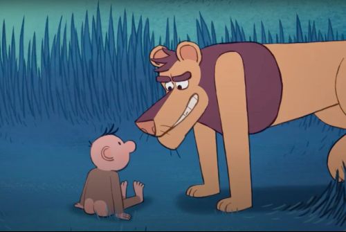 Le lion et le singe