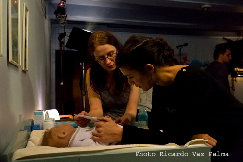 sur le tournage de Post Partum de Delphine Noels, photo Ricardo Vaz Palma