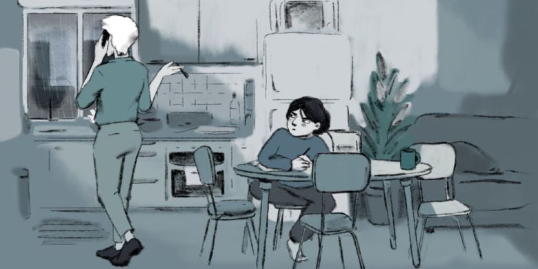 Sous ma fenêtre, la boue