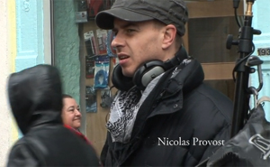 Nicolas Provost sur le tournage de L'Envahisseur