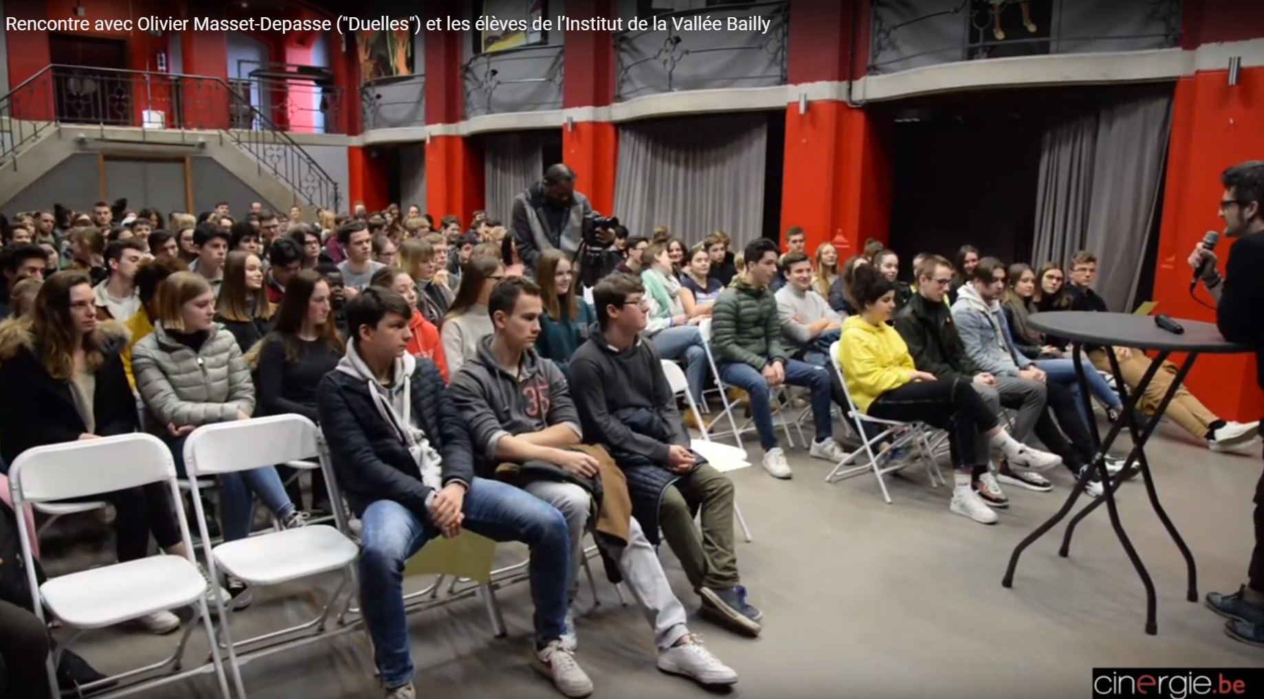 Le Prix des Lycéens à Braine-L'Alleud avec Olivier Masset-Depasse pour Duelles - 