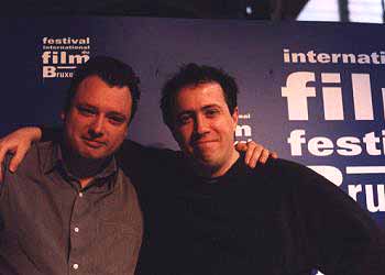 Frédéric Fonteyne et Jaco Van Dormael, Festival de Bruxelles, janvier 2000 (Photo JMV)