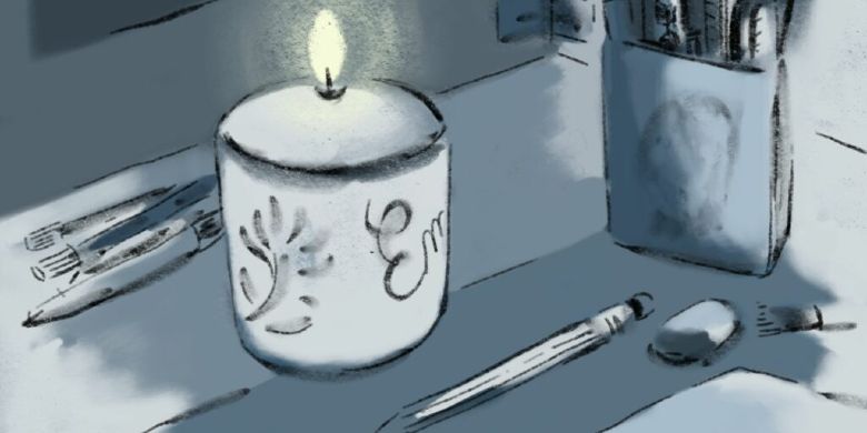Sous ma fenêtre, la boue